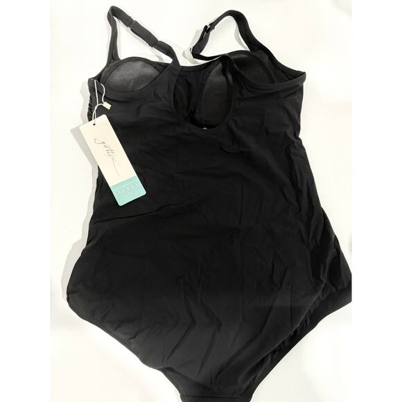 Gottex Profile Turkiz Women's One Piece Swimsuit Black Gold Size NWT - Picture 4 of 6